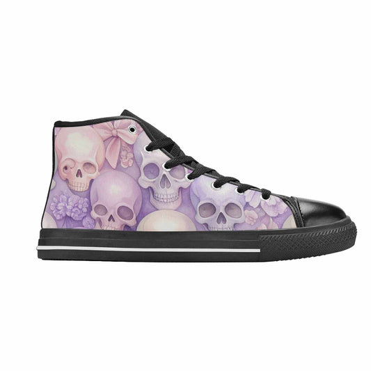 MEN'S Skulls - Pastel High Top Canvas Grunge Custom Sneakers