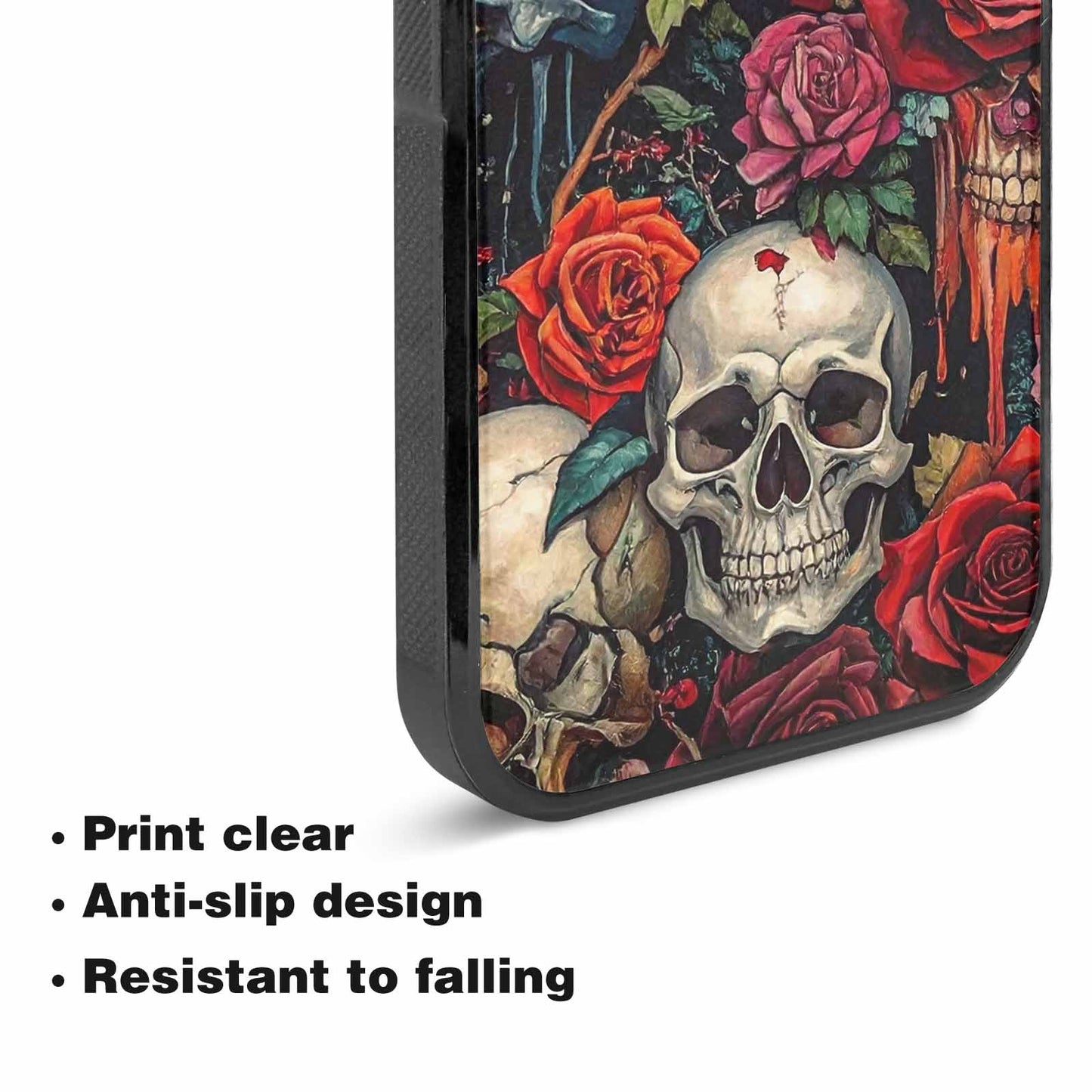 iPhone 15 Plus Case — Skulls And Rosesmelting Skulls A, Unique Phone Case Design