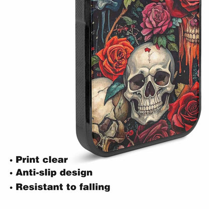 iPhone 15 Plus Case — Skulls And Rosesmelting Skulls A, Unique Phone Case Design