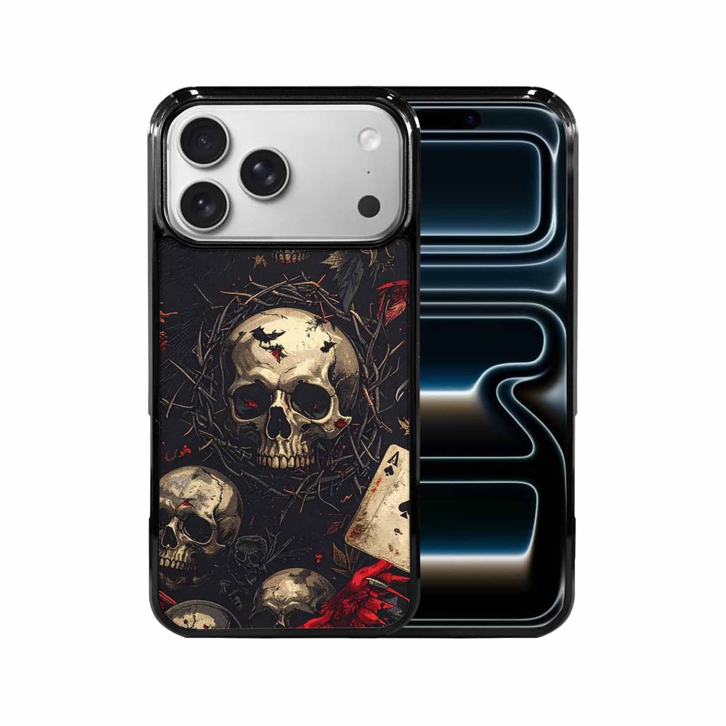 iPhone 17 Pro Max Case — Skull Dark Art Gothic Print Gothic, Unique Phone Case Design