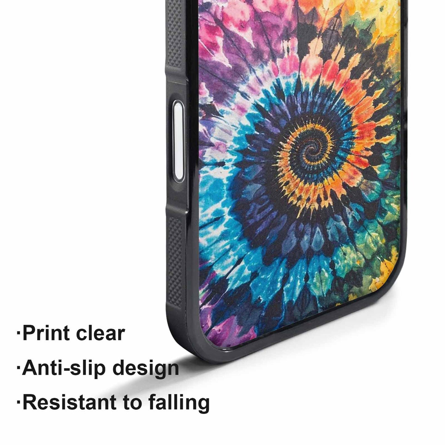 iPhone 17 Pro Max Case — Black &amp; Blue Ink Tie Dye, Custom Art Phone Cover