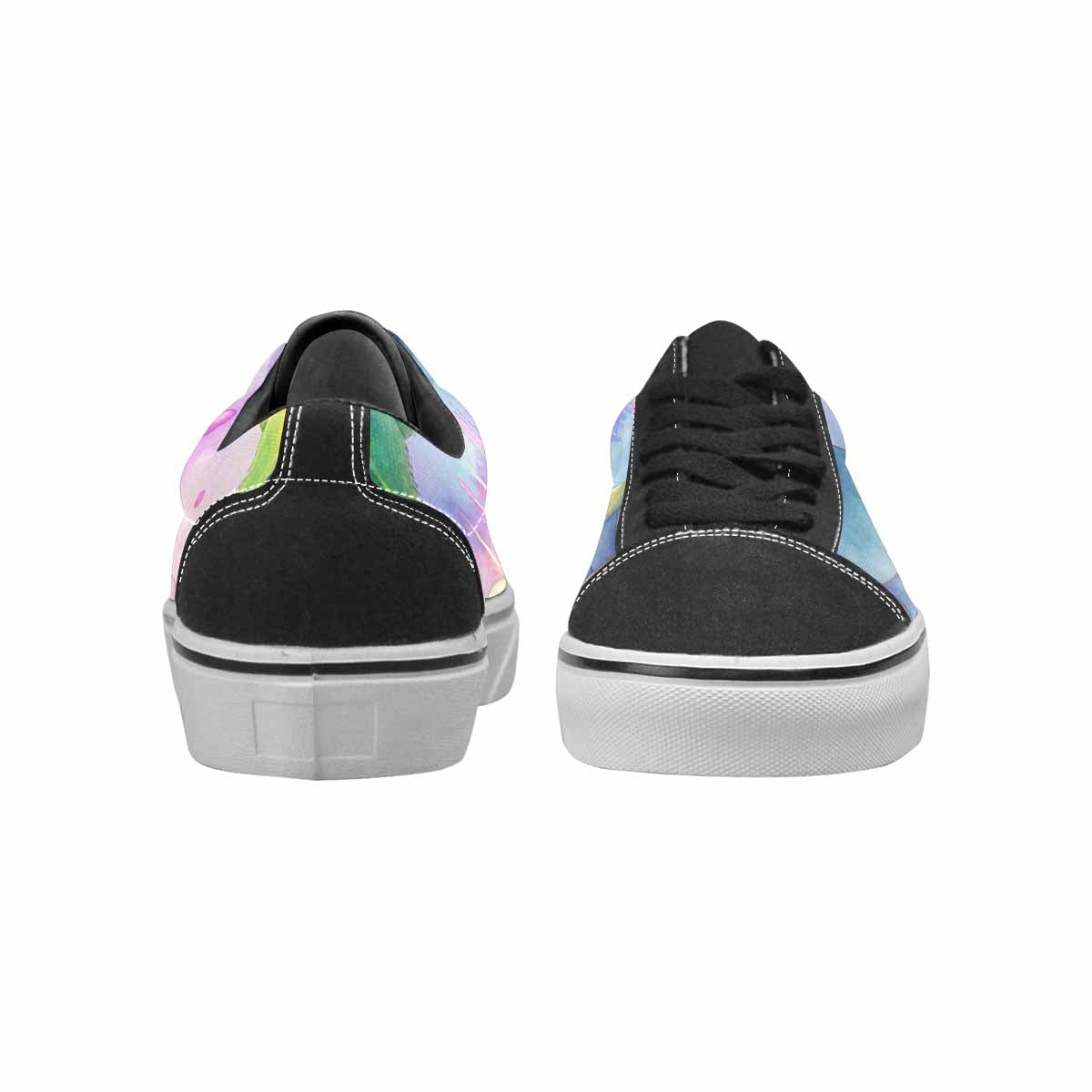 WOMEN'S Rainbow Teddy Skeletons Eye Lace-Up Canvas Vivid Sneakers