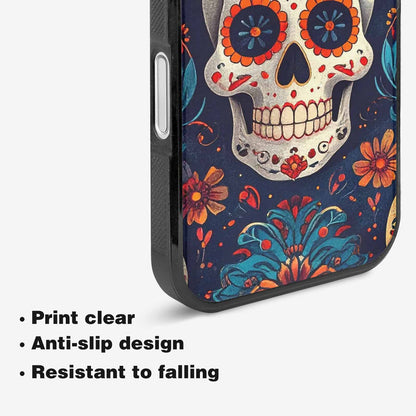 iPhone 16 Case — Day Dead Sugar Skull Art 100s, Custom Designed Case Cover