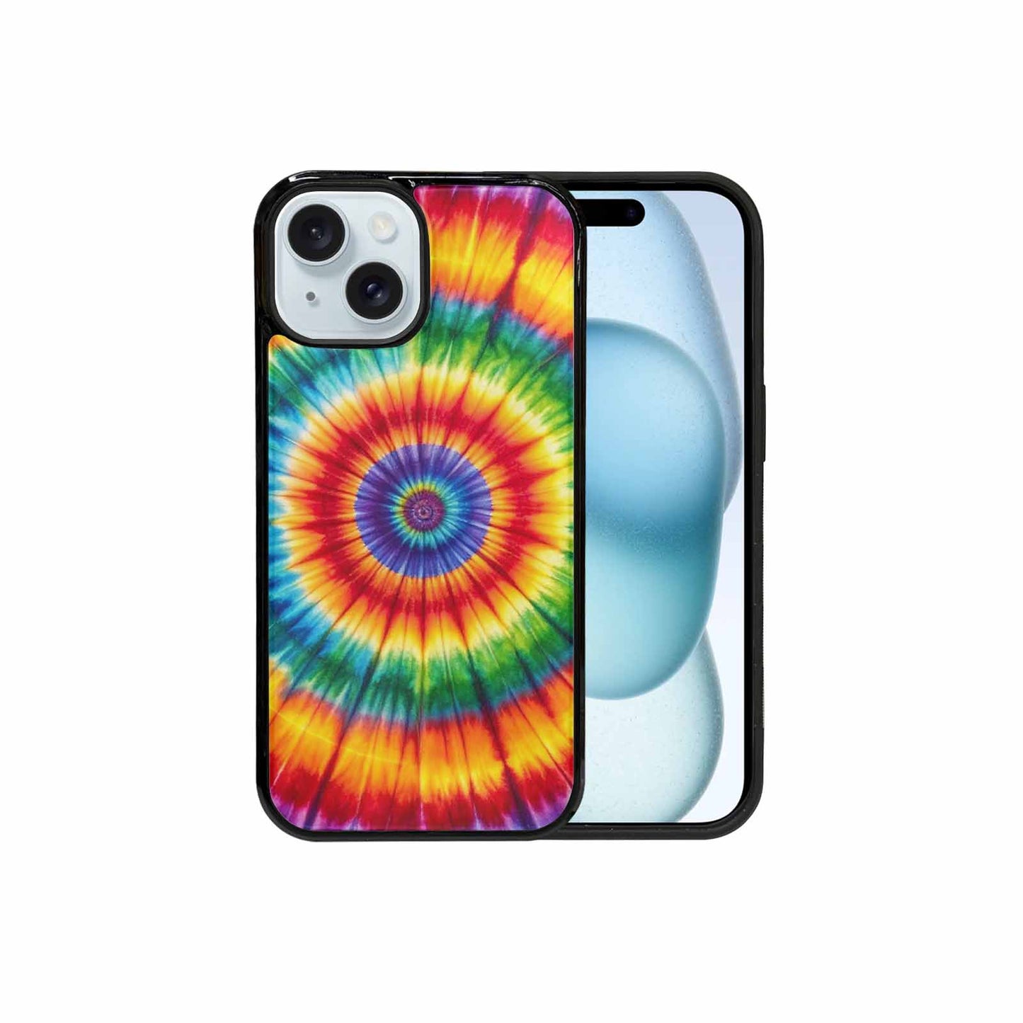 iPhone 15 Case — Rainbow Spiral Tie Dye Alt, Custom Designed Case Cover