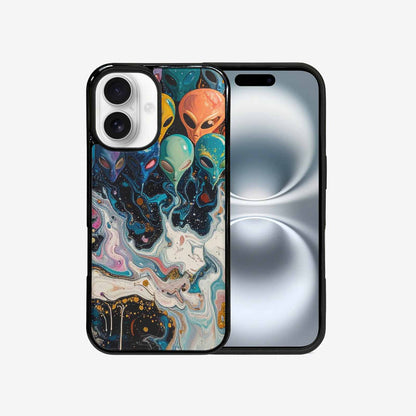 iPhone 16 Case — Aliens Marblealiens Pattern Fjy, Custom Print Case Cover