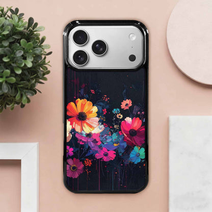 iPhone 17 Pro Max Case — Shadowy Glitch Floral Pattern Floral, Custom Made Phone Cover