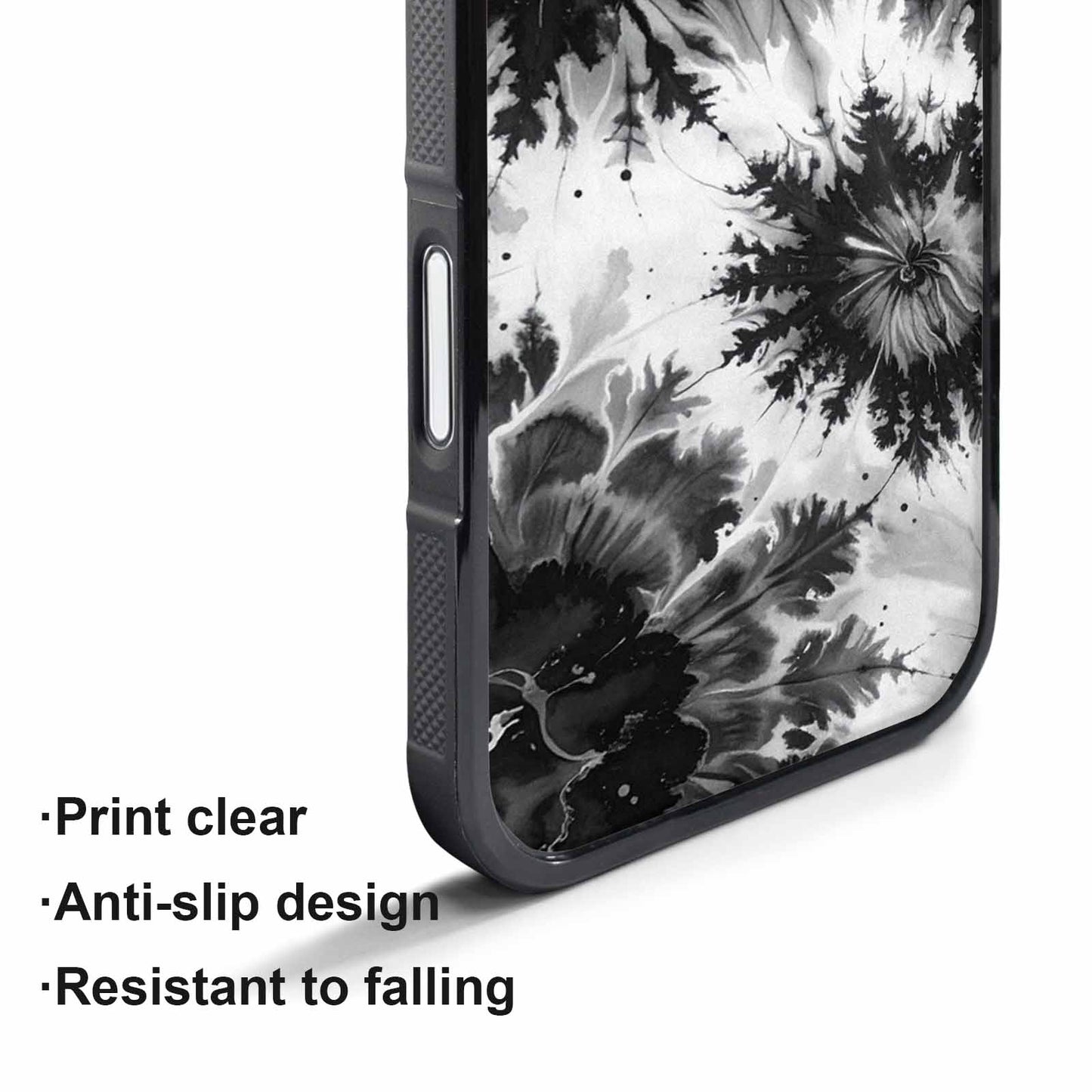 iPhone 17 Pro Case — Tie Dye Acid Wash Black Tie, Custom Designed Case Cover