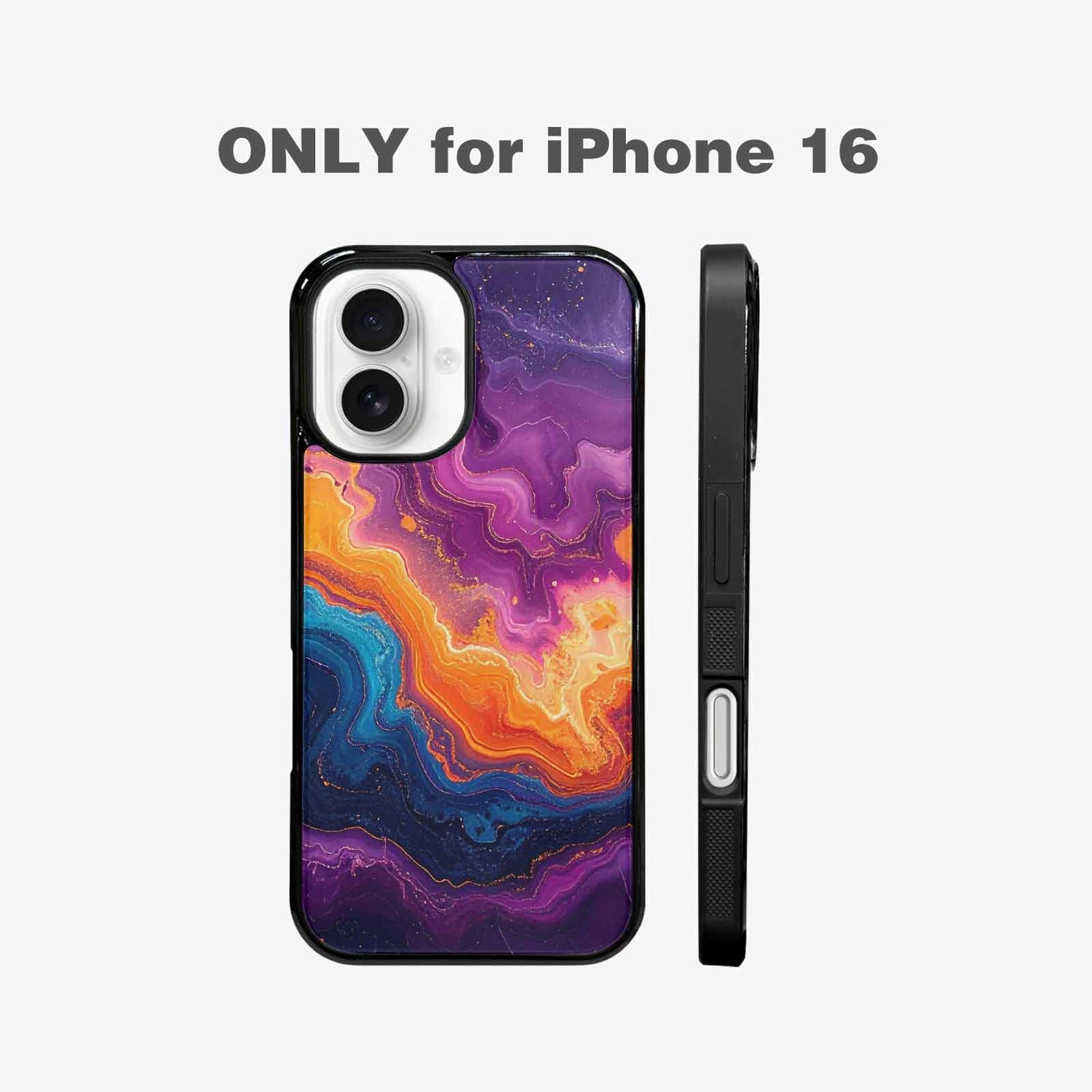 iPhone 16 Case — Psychedelic Marble Tessellation, Custom Made Phone Cover