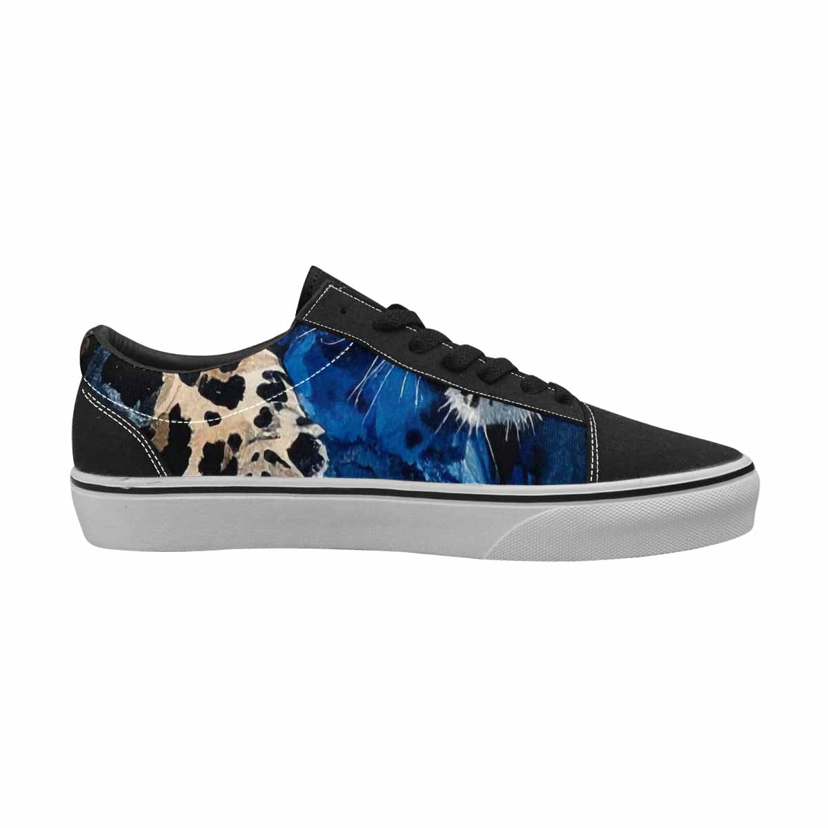 WOMEN'S Animal Print Lace-Up Canvas Grunge Custom Shoes