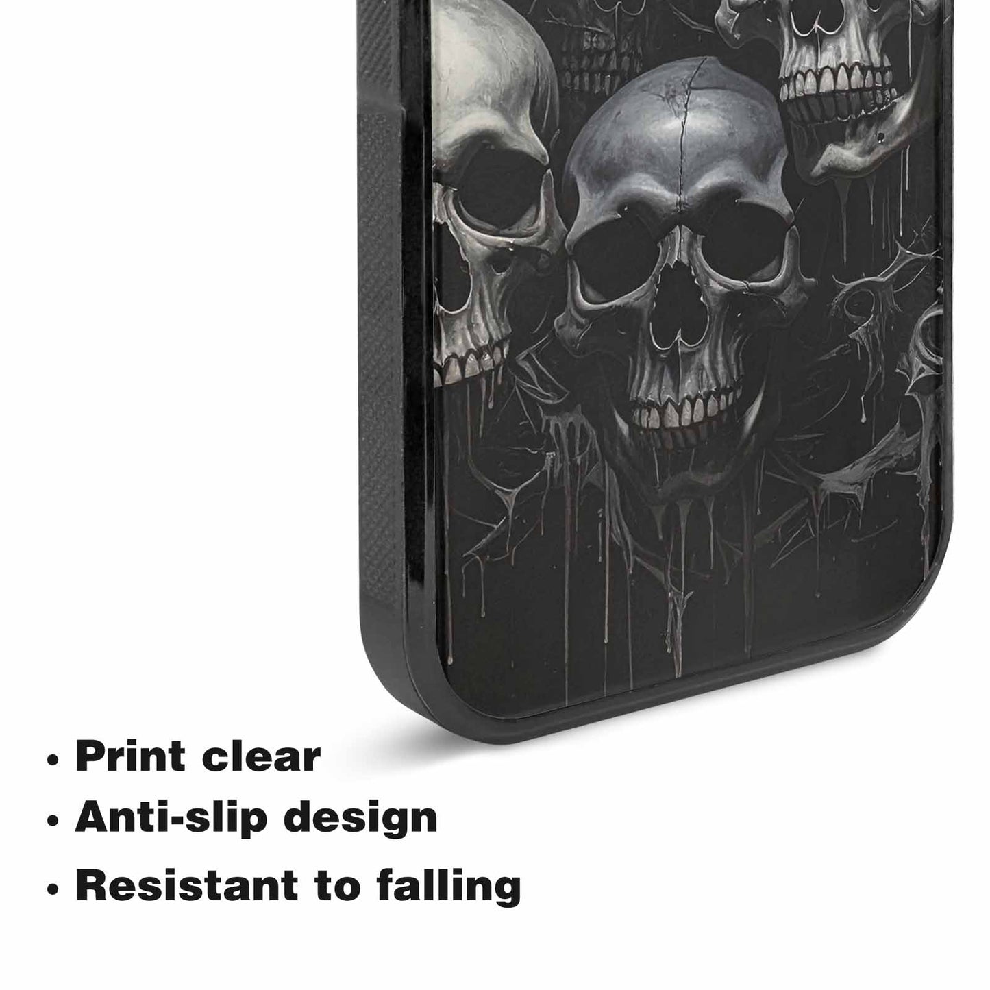 iPhone 15 Plus Case — Grey Dark Black And Grey Tones, Custom Designed Case Cover