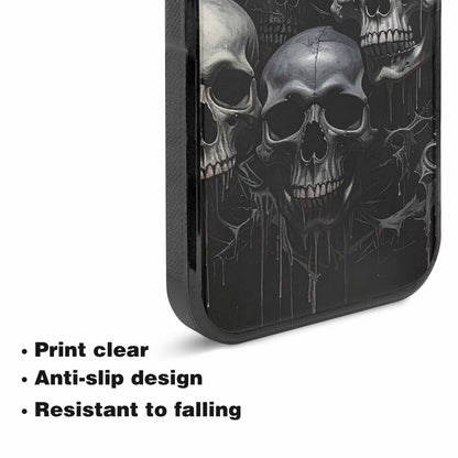 iPhone 15 Plus Case — Grey Dark Black And Grey Tones, Custom Designed Case Cover