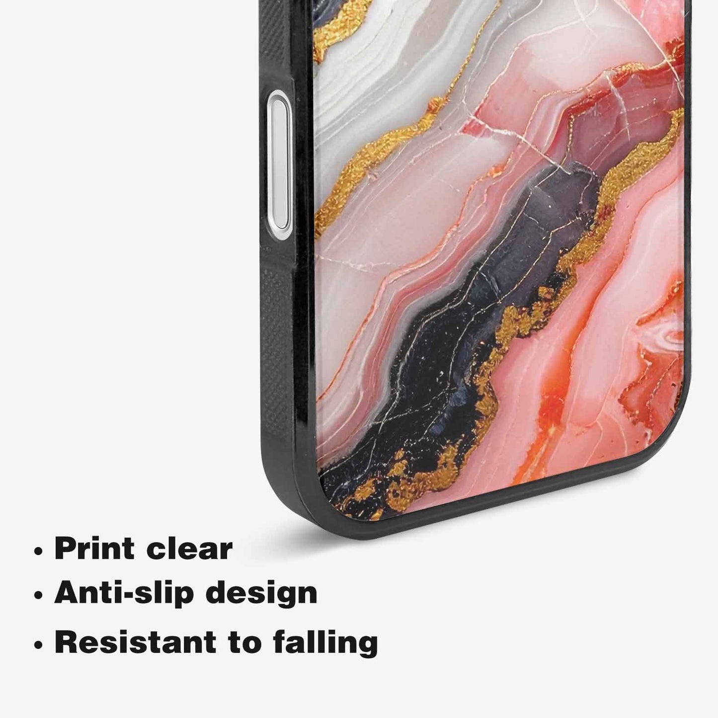 iPhone 16 Case — Marble Vein Marble Veins Pattern Hundreds, Custom Made Phone Cover