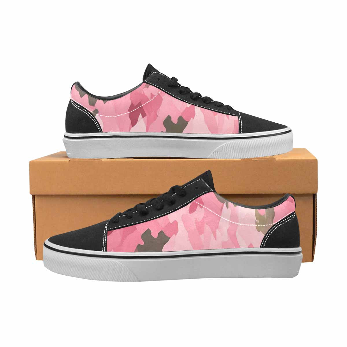 MEN'S Military Camouflage Blotch Canvas Lace-Up Vibrant Chaos Sneakers