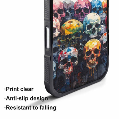 iPhone 17 Pro Case — Skull Dark Art Gothic Print Gothic, Custom Printed Phone Case