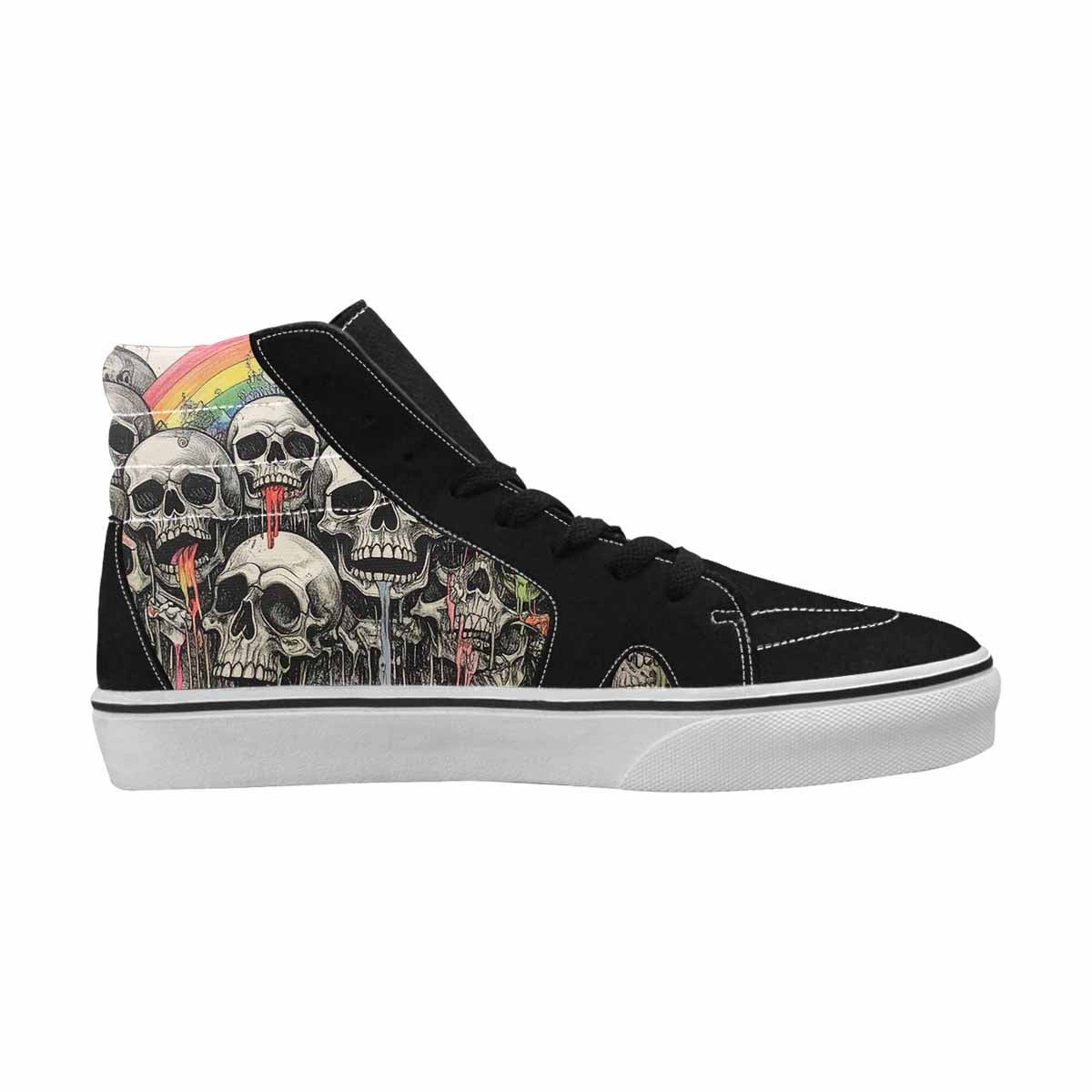 MEN'S Rainbow From Skull S High Top Canvas Neon Fantasy Shoes