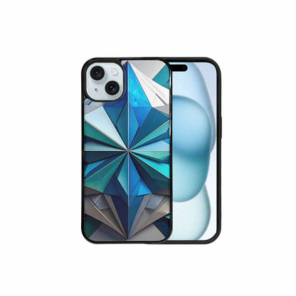 iPhone 15 Plus Case — Geometric Origami Art Pattern, Custom Art Phone Cover