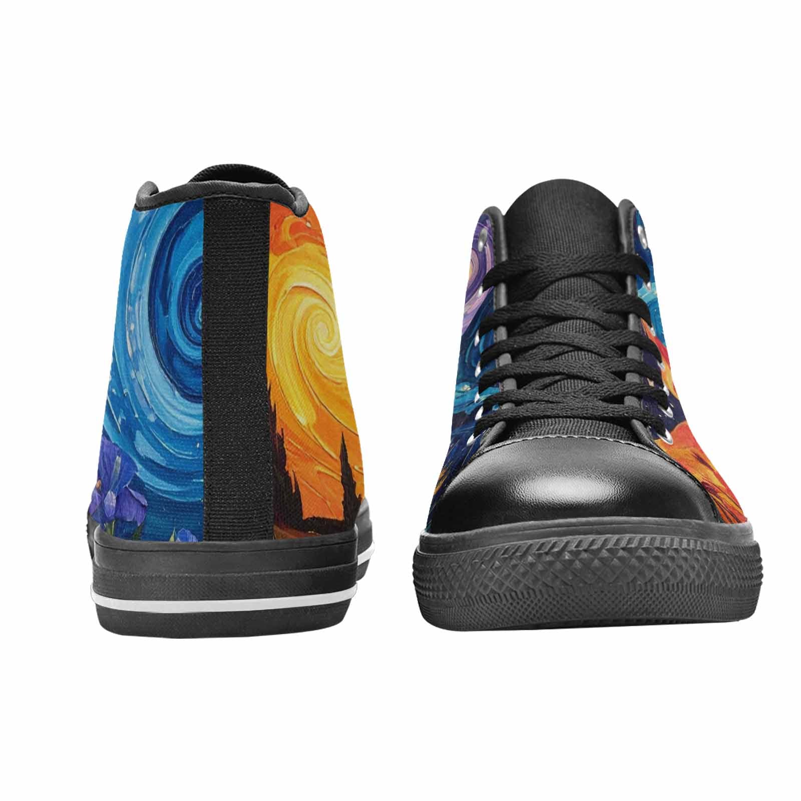 MEN'S Van Gogh-Style Swirl High Top Canvas Dreamcore Shoes