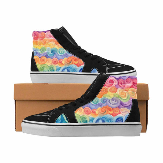 MEN'S Tie Dye High Top Canvas One Of A Kind Cottagecore All Over Print Shoes