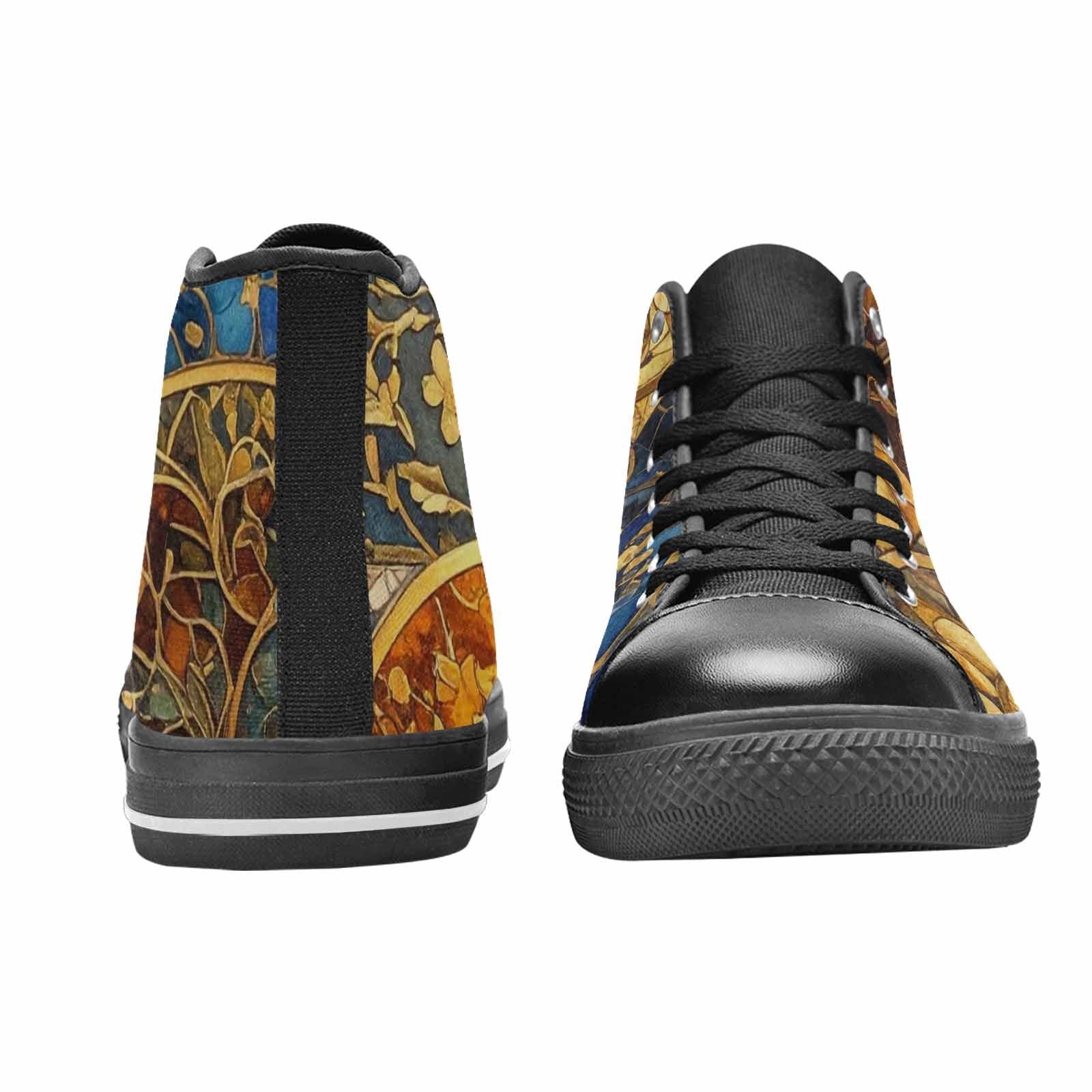 MEN'S Klimt-Style Gold Leaf High Top Canvas Aesthetic Custom Sneakers