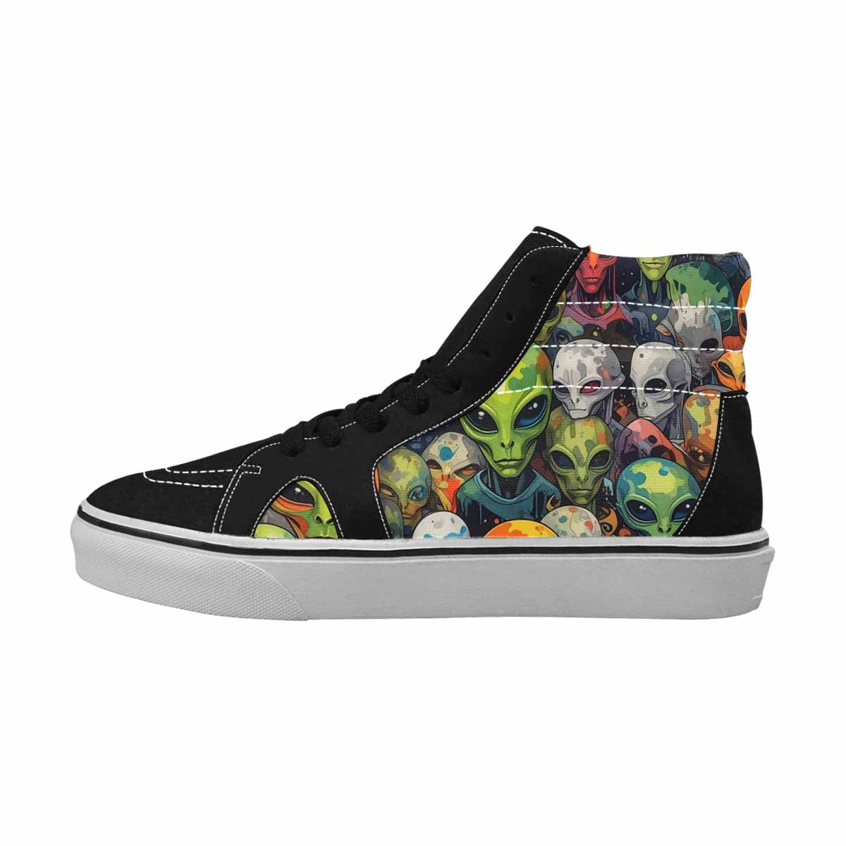 MEN'S Aliens × Camo Aliens High Top Canvas Vibrant Chaos Sneakers