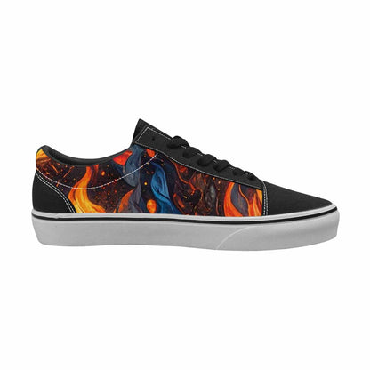 MEN'S Fire Flame Canvas Lace-Up Aesthetic Sneakers