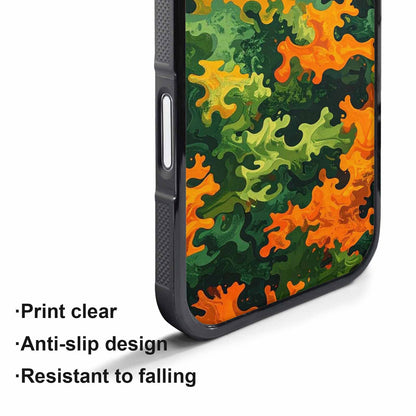 iPhone 17 Pro Case — Small Military Camouflage Blotch Pattern Camo, Personalized Phone Case