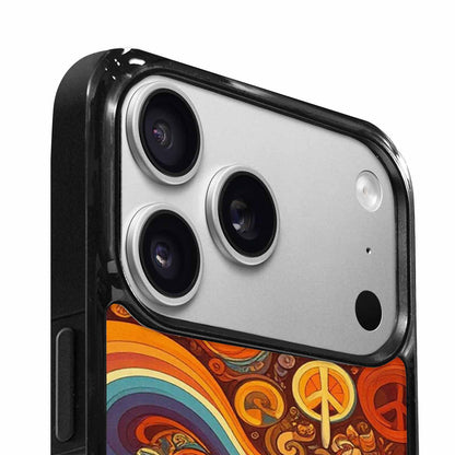 iPhone 17 Pro Case — Small Groovy Peace Sign Swirl Original, Personalized Phone Case