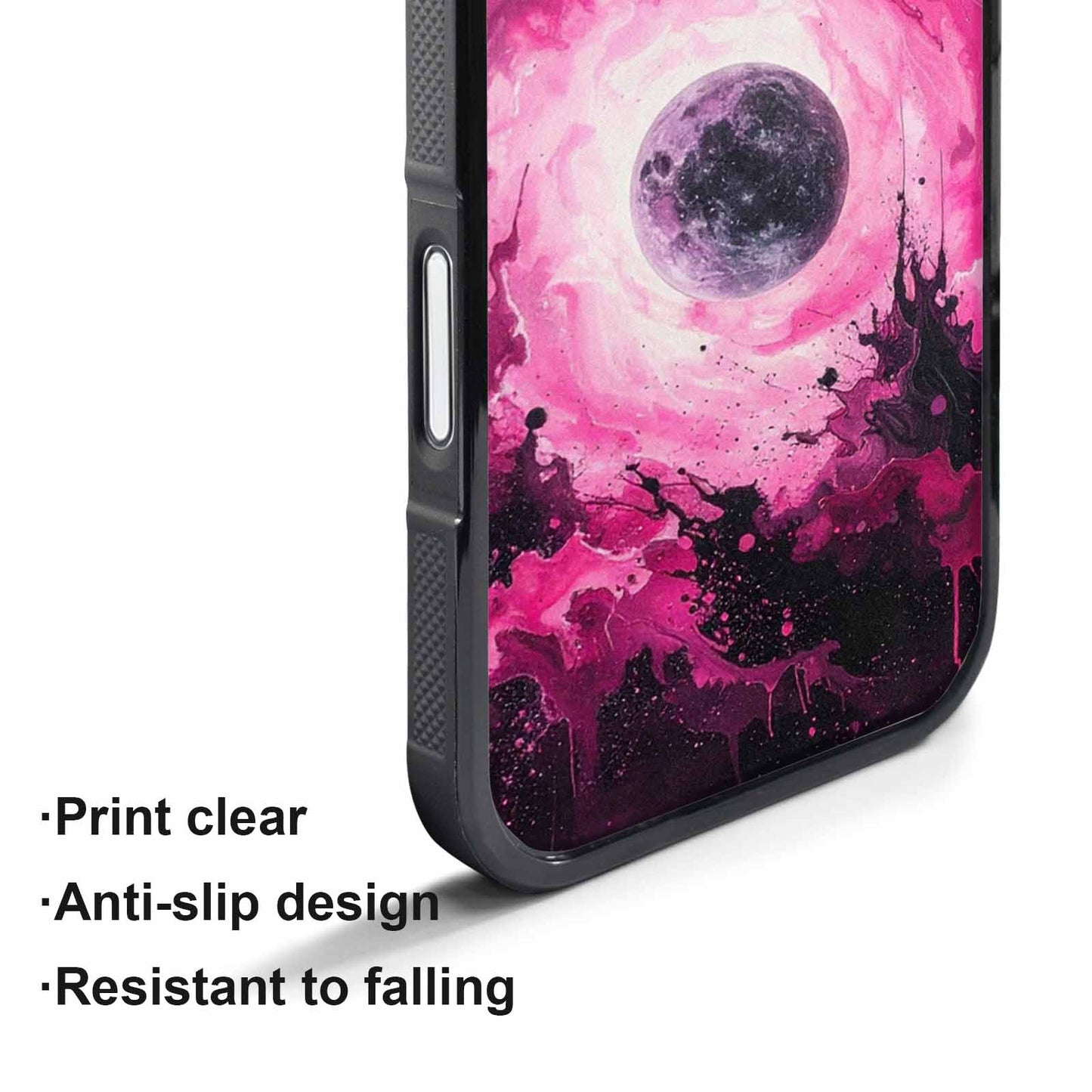 iPhone 17 Air Case — Galaxy Nebula Black Pink Ink Galaxy, Custom Print Case Cover