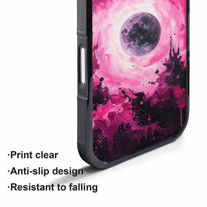 iPhone 17 Air Case — Galaxy Nebula Black Pink Ink Galaxy, Custom Print Case Cover