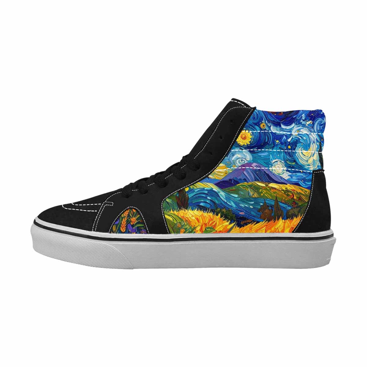 MEN'S Blend All Versions High Top Canvas Wallpaper Art Custom Sneakers