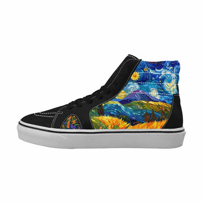 MEN'S Blend All Versions High Top Canvas Wallpaper Art Custom Sneakers