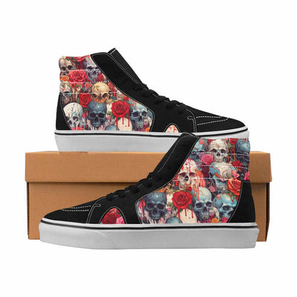 MEN'S Skulls High Top Canvas Original Design Aesthetic Custom Sneakers
