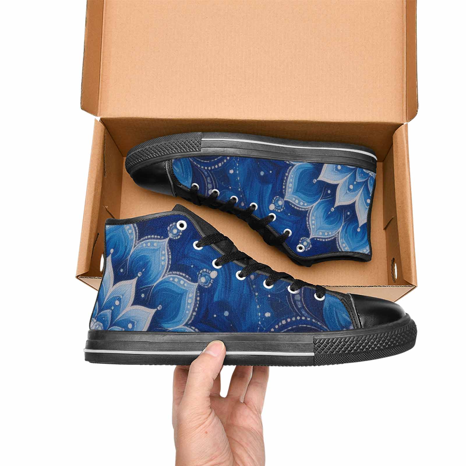 WOMEN'S Boho Mandala High Top Canvas Y2K Custom Shoes