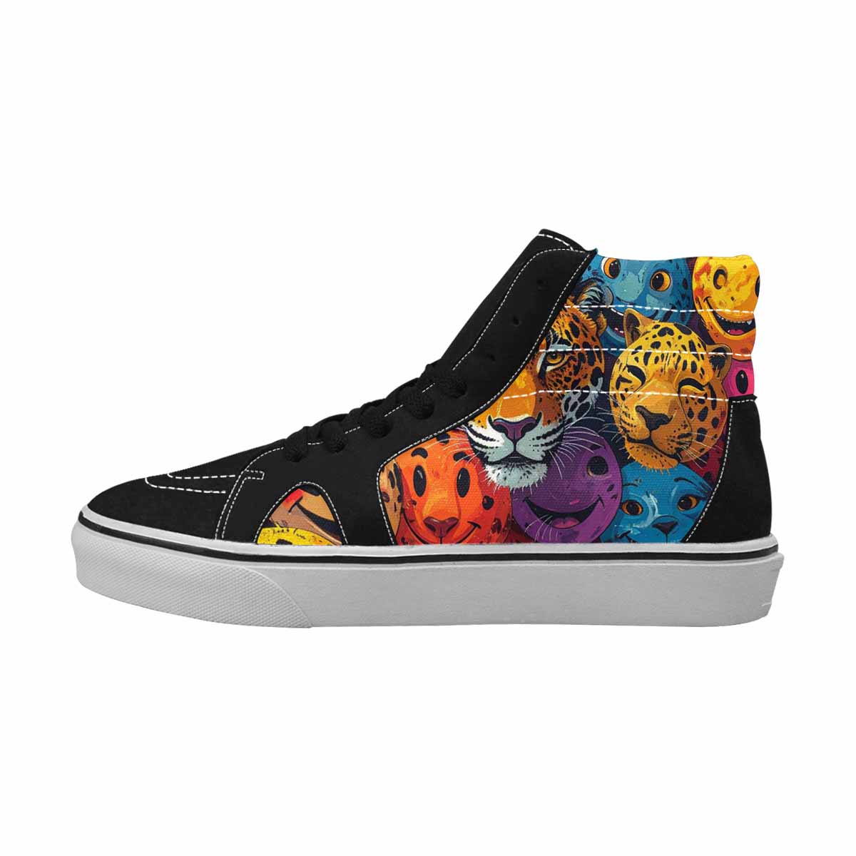 MEN'S Smiley Faces High Top Canvas Vivid Sneakers