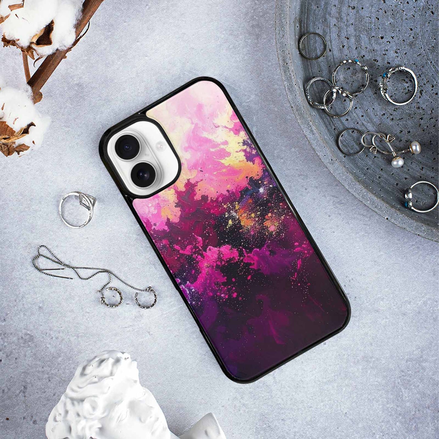 iPhone 16 Plus Case — Galaxy Nebula Galaxy Nebula Burs, Customized Protective Case