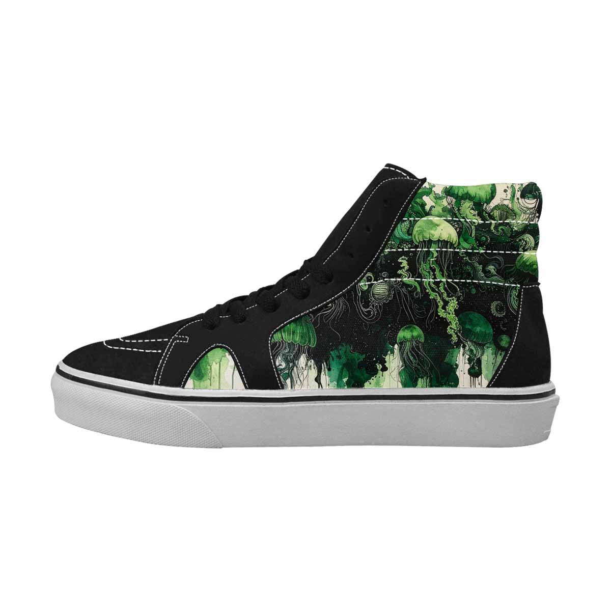 MEN'S Sea Creature Burst High Top Canvas Cottagecore Sneakers