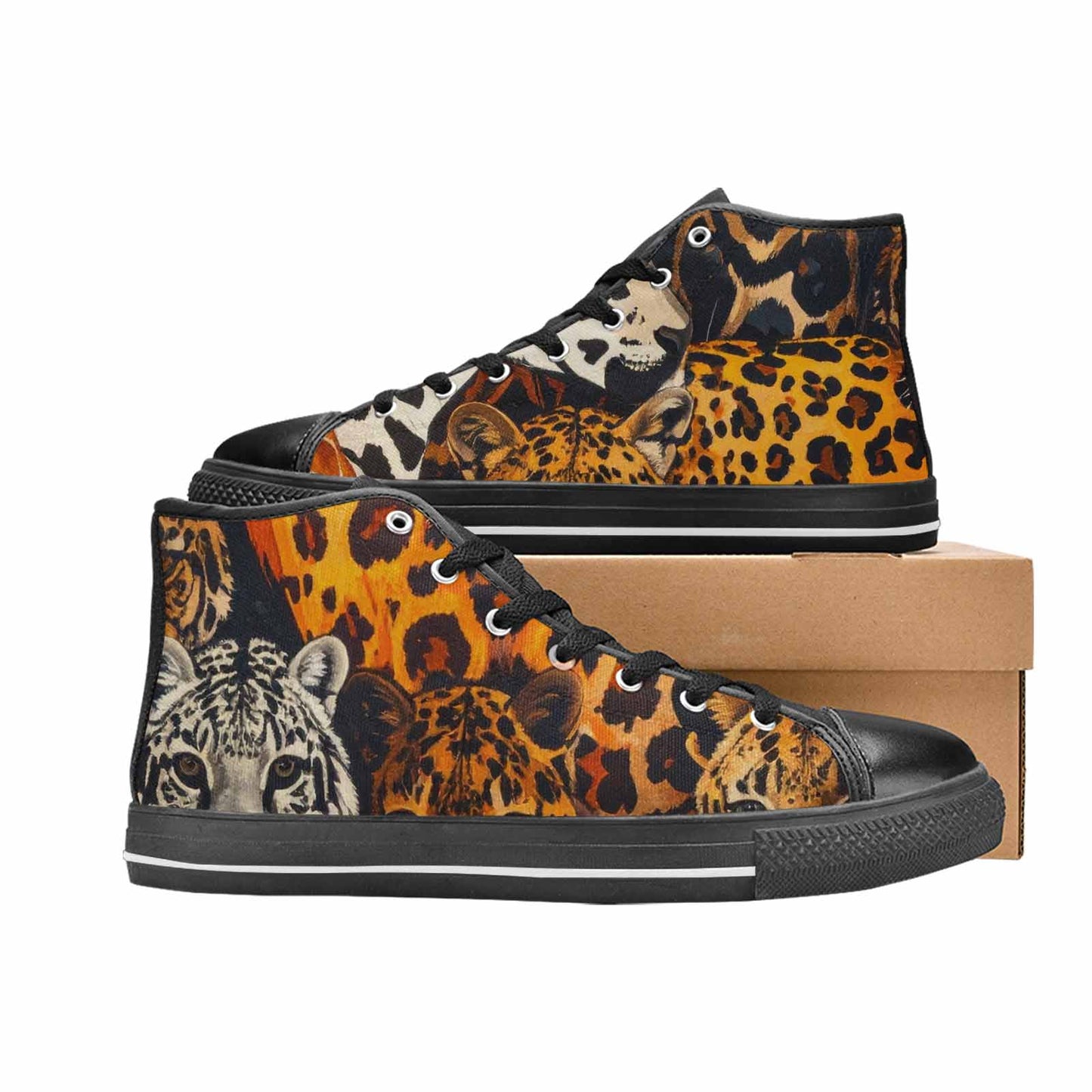 MEN'S Animal Print High Top Canvas Surreal Shoes