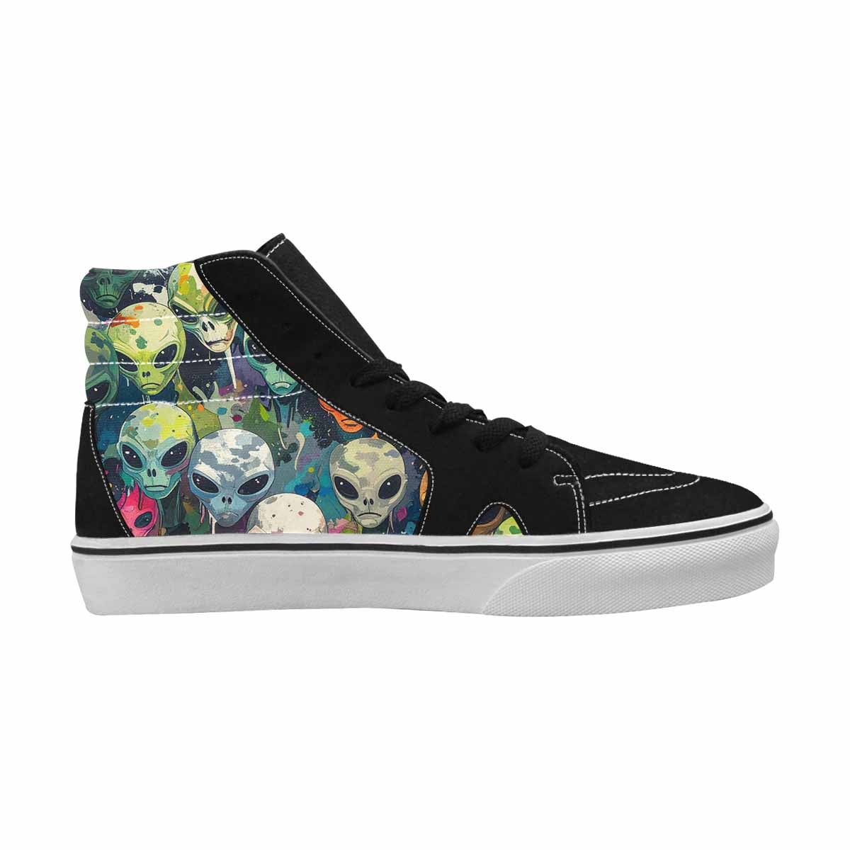 MEN'S Aliens × Camo Aliens High Top Canvas Aesthetic Shoes
