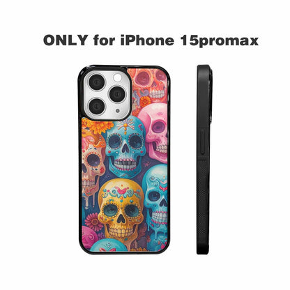 iPhone 15 Pro Max Case — Sugar Skullsmelting Sugar Skulls, Custom Printed Phone Case
