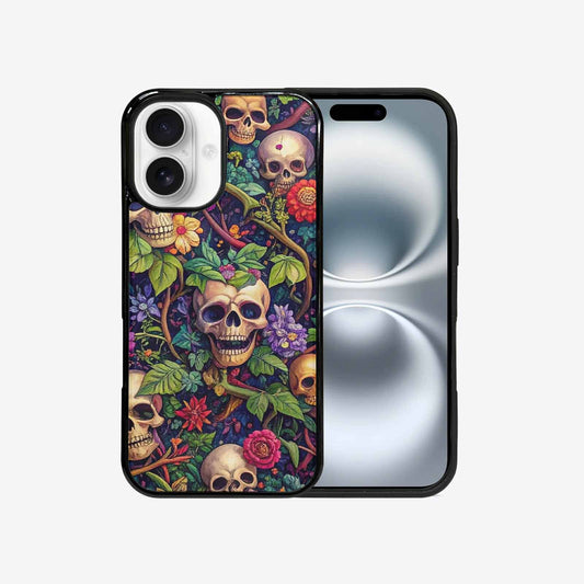 iPhone 16 Case — Skulls Botanicalskulls Pattern, Custom Phone Case