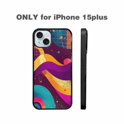 iPhone 15 Plus Case — 1970s Disco Art Pattern, Custom Art Phone Cover