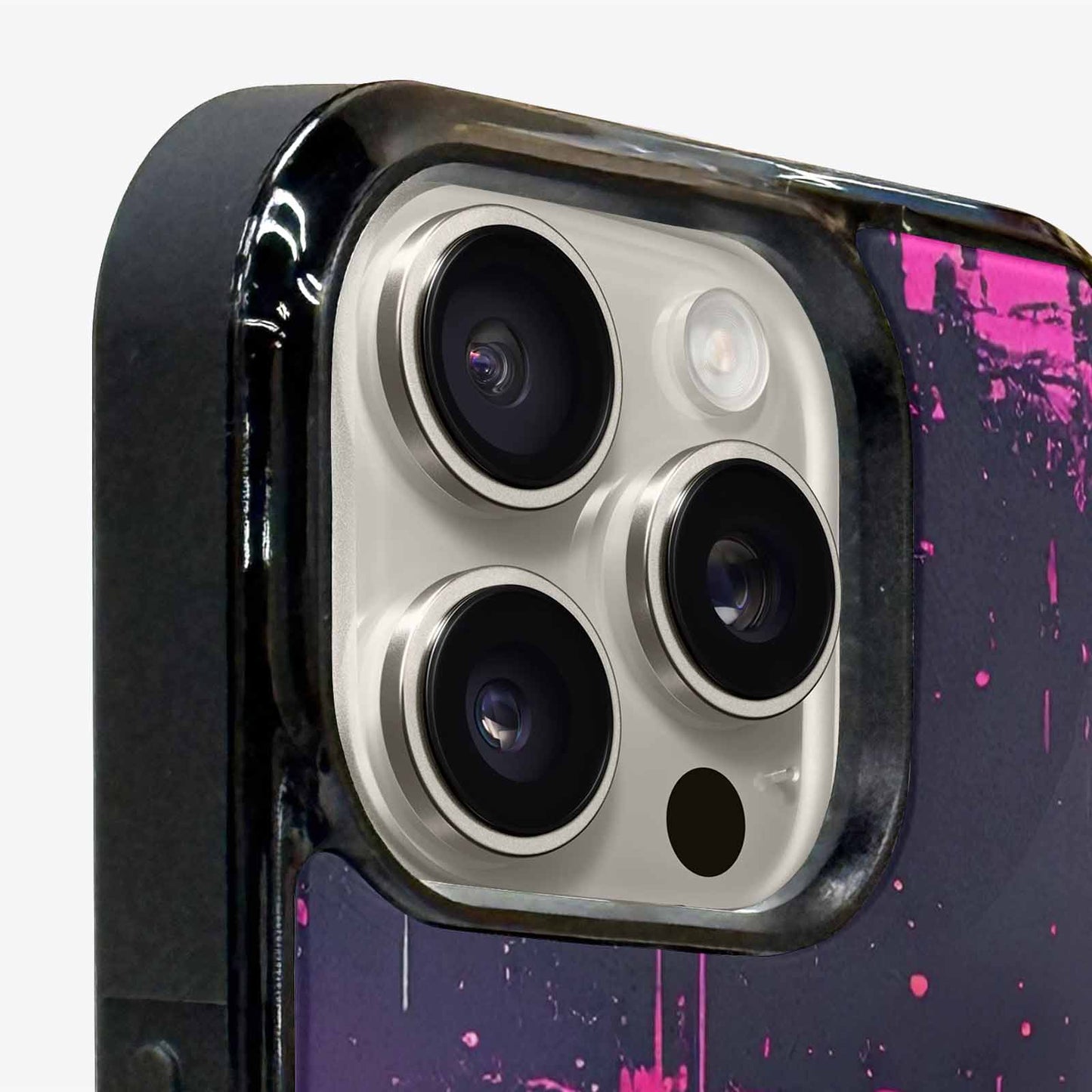 iPhone 15 Pro Max Case — Glitch Dark Art Seamless Pattern Vibrant, Unique Phone Case Design