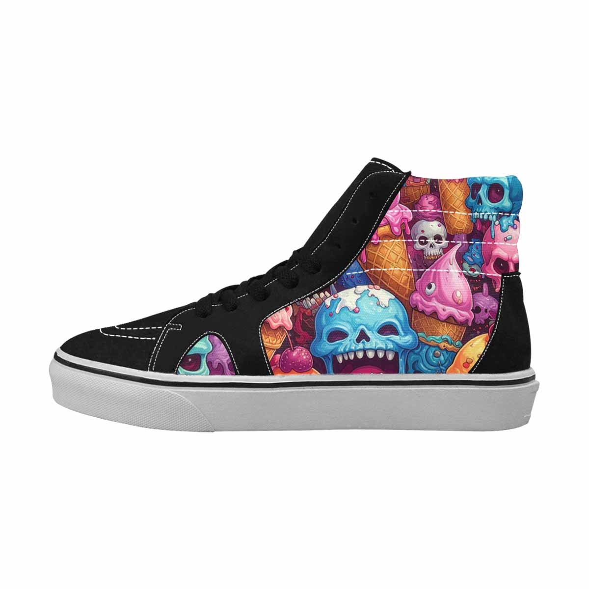MEN'S Ice Cream Monsters  High Top Canvas Vivid Custom Sneakers