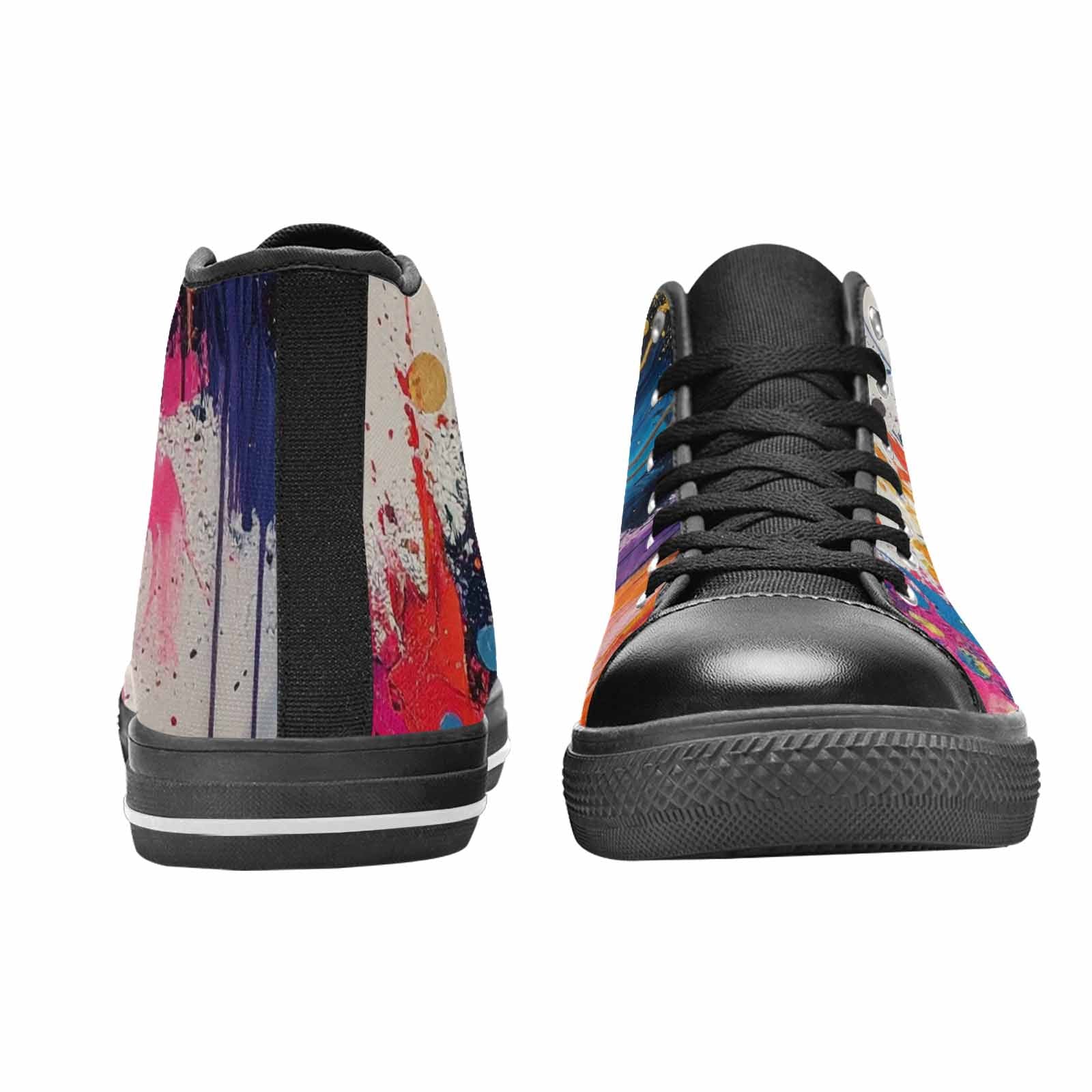 MEN'S Paint Splatter High Top Canvas Dark Academia Sneakers