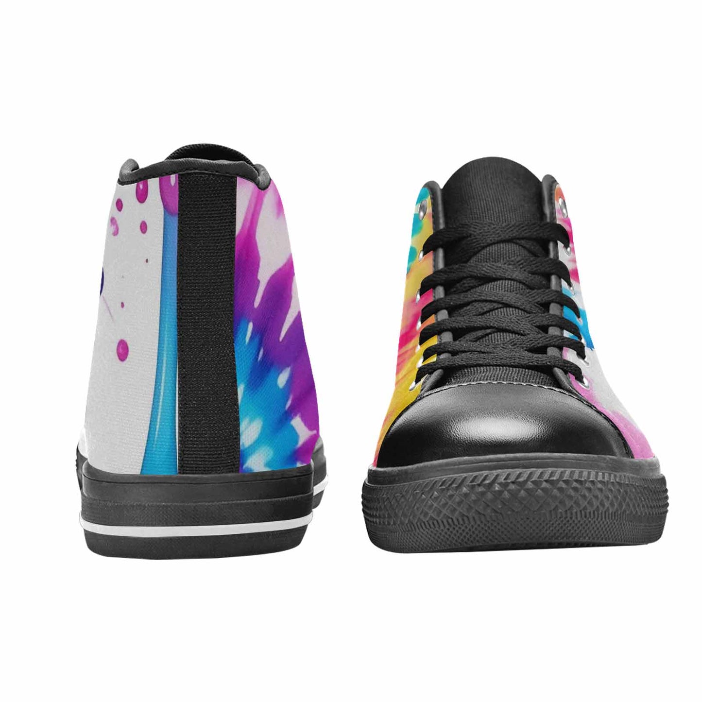 WOMEN'S Tie Dye Drip High Top Canvas Dreamcore Custom Sneakers