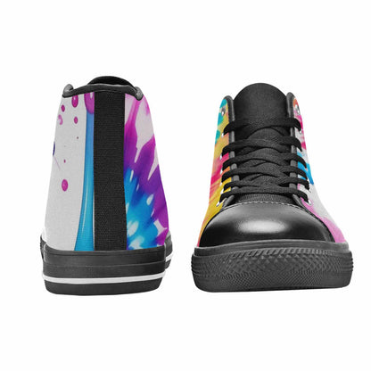 WOMEN'S Tie Dye Drip High Top Canvas Dreamcore Custom Sneakers