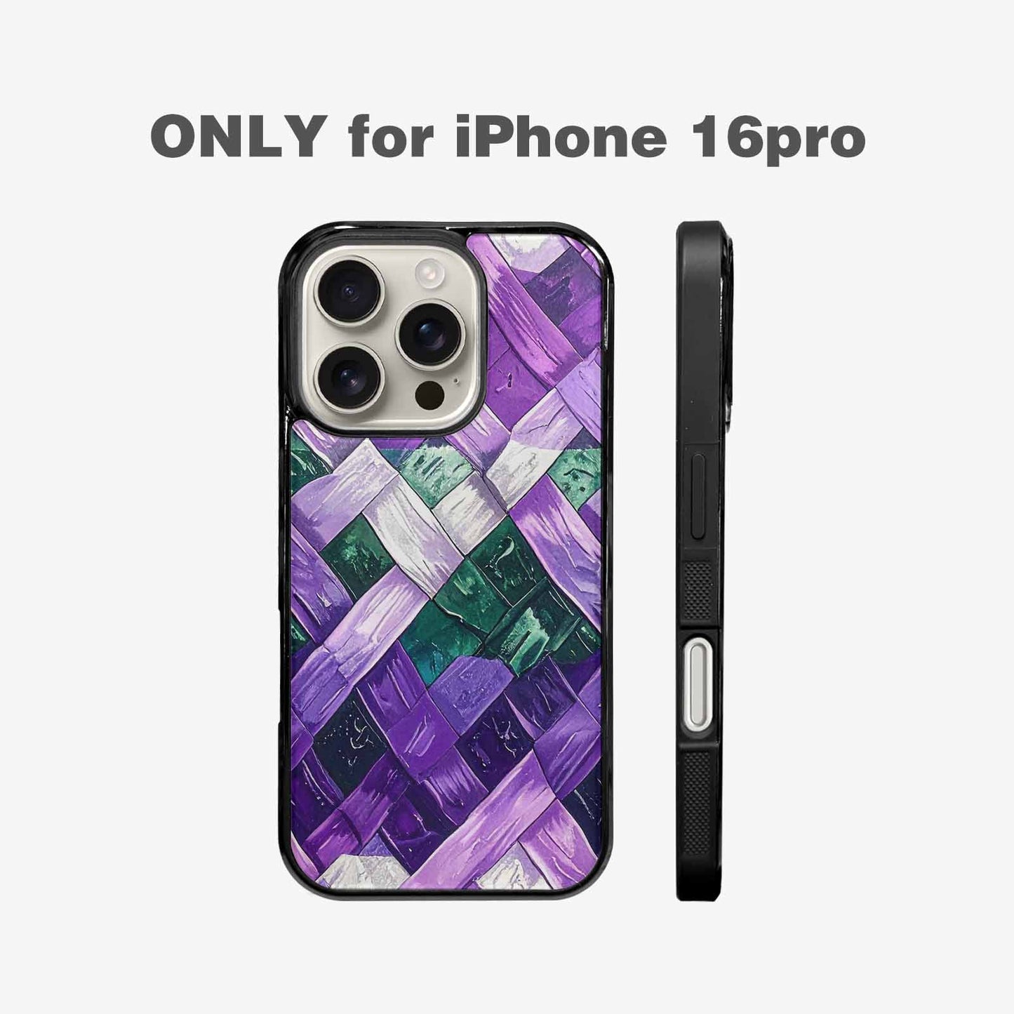 iPhone 16 Pro Case — Genderqueer Flag Color Theme Small Rainbow, Original Design Phone Case