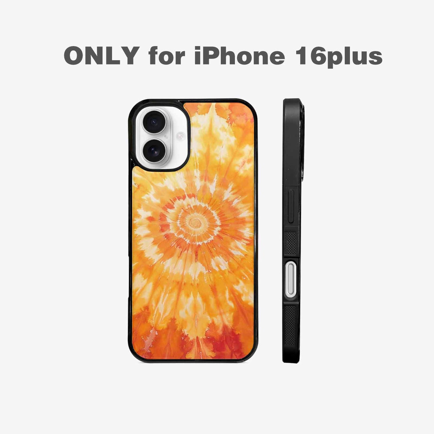 iPhone 16 Plus Case — Ombre Tie Dye Warm, Custom Phone Case