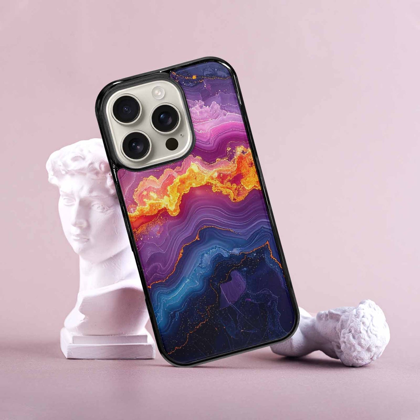 iPhone 16 Pro Case — Psychedelic Marble Tessellation, Personalized Phone Case
