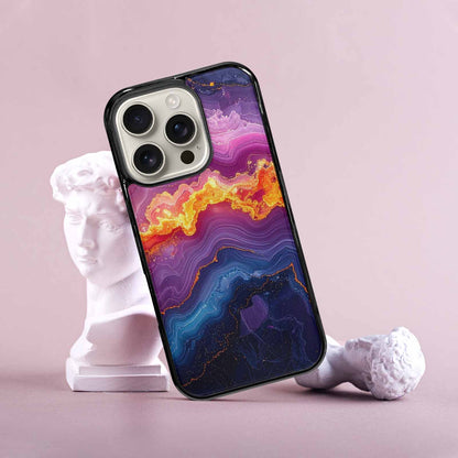 iPhone 16 Pro Case — Psychedelic Marble Tessellation, Personalized Phone Case